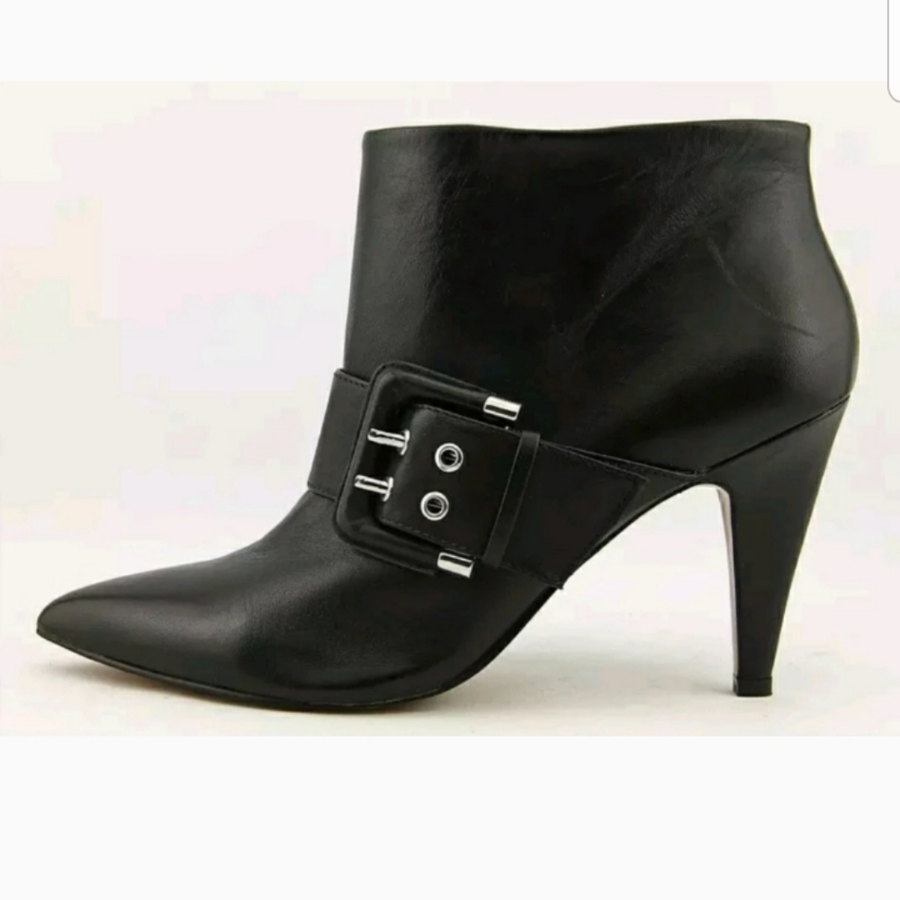 Nine West Leather Bootie with Buckles
